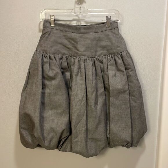 Diane Harris vintage black/white checkered wool crop jacket and bubble skirt - Picture 3 of 15